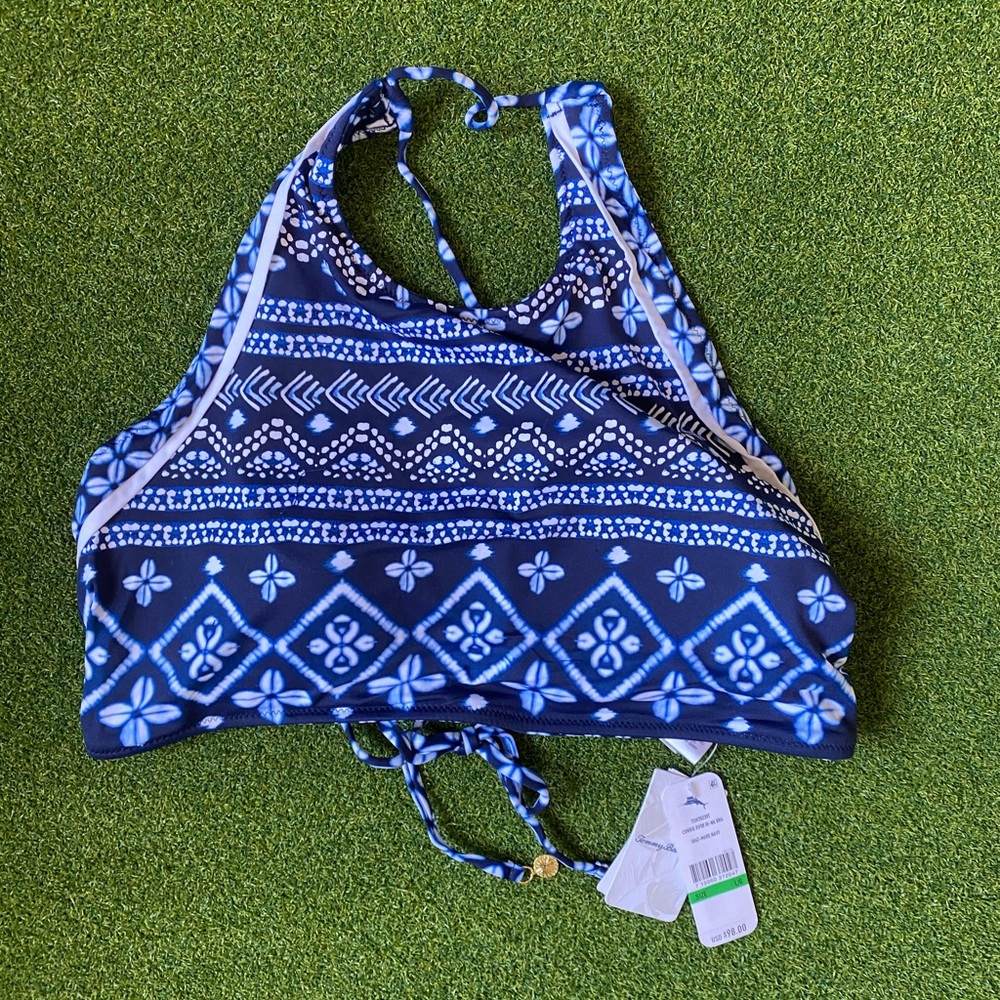 Tommy Bahama High Neck Reversible Bikini Top Swim